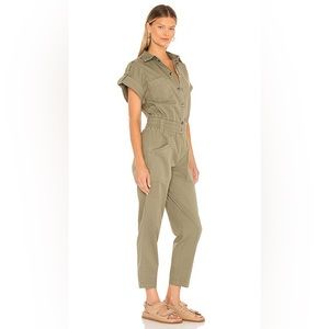 Revolve Pistola Dani Lightweight Dolman Short Sleeve Button Jumpsuit (Size XS)
